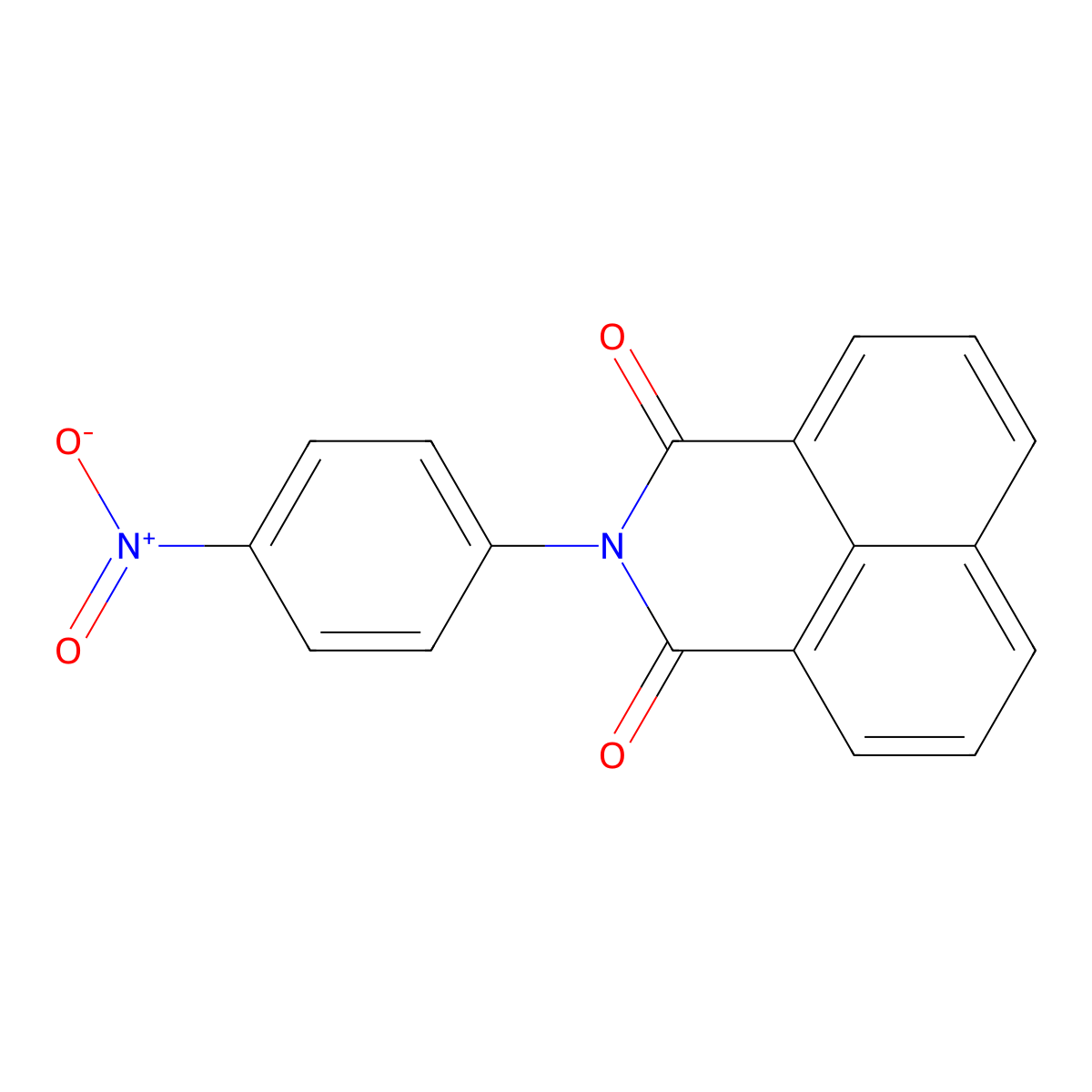 2-{4-nitrophenyl}-1H-benzo[de]isoquinoline-1,3(2H)-dione molecular structure, CAS 72916-49-5