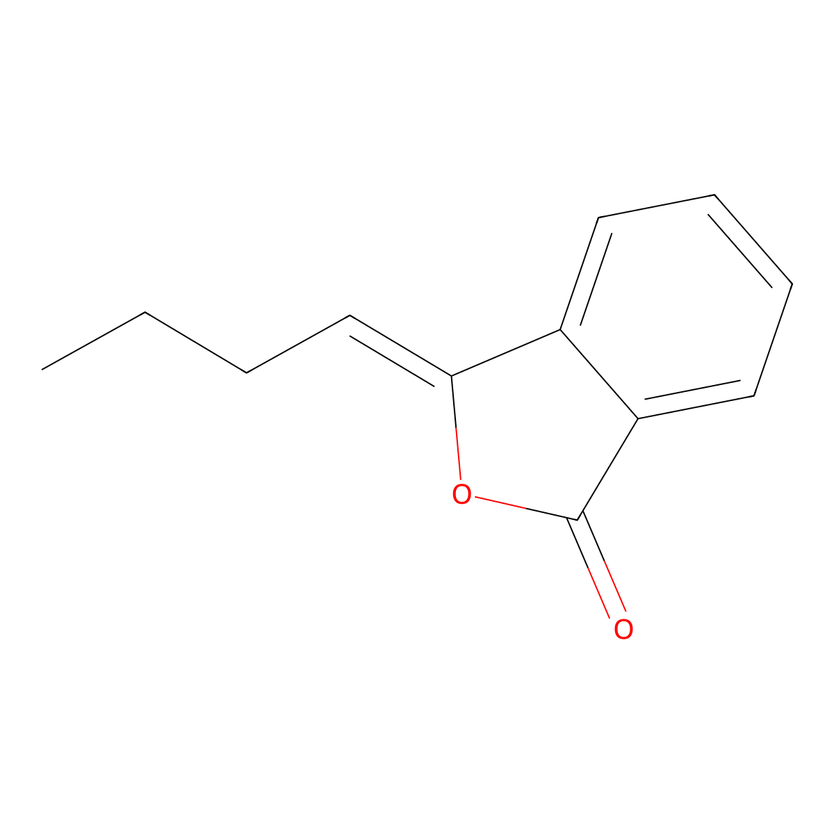 (Z)-Butylidenephthalide molecular structure, CAS 72917-31-8
