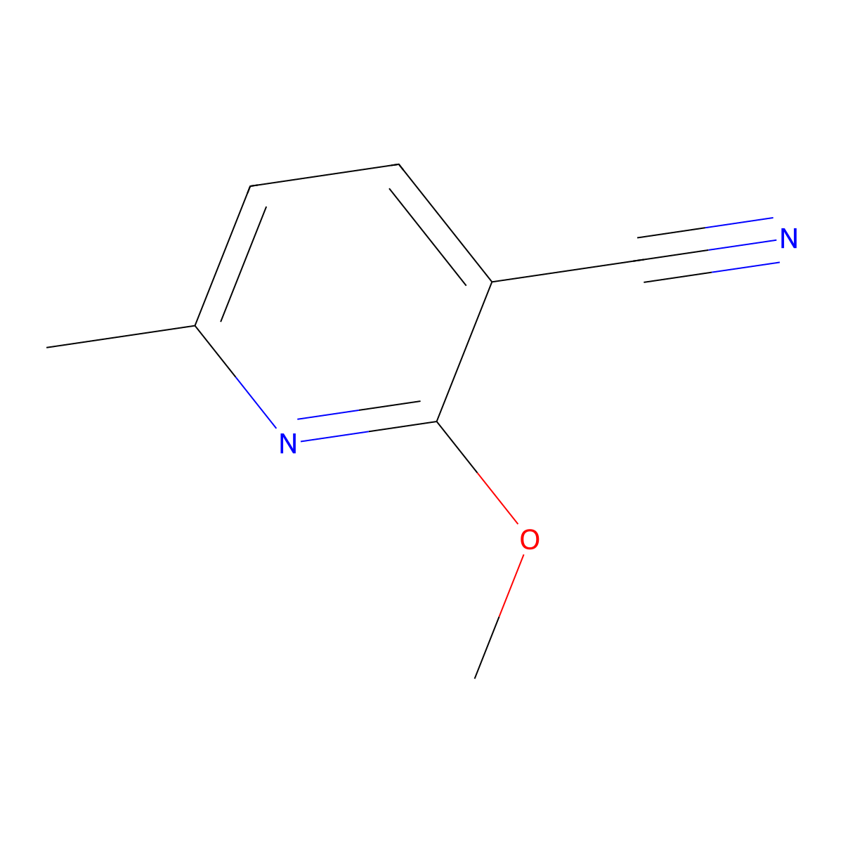 2-Methoxy-6-methylnicotinonitrile molecular structure, CAS 72918-03-7