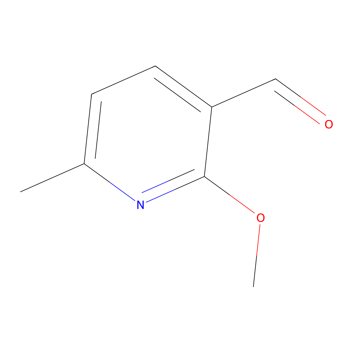 2-Methoxy-6-methylpyridine-3-carbaldehyde molecular structure, CAS 72918-04-8