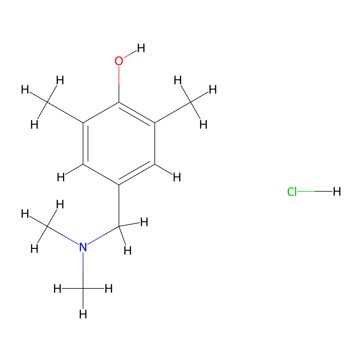 4-[(Dimethylamino)Methyl]-2,6-Dimethylphenol Hydrochloride molecular structure, CAS 72920-05-9
