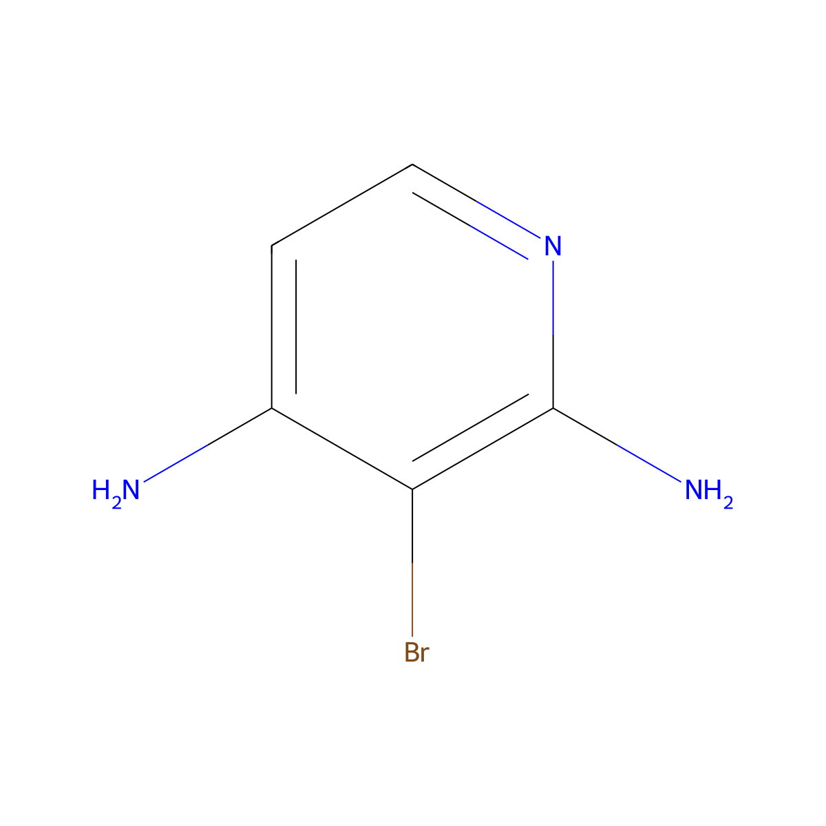 3-Bromopyridine-2,4-diamine molecular structure, CAS 72921-94-9