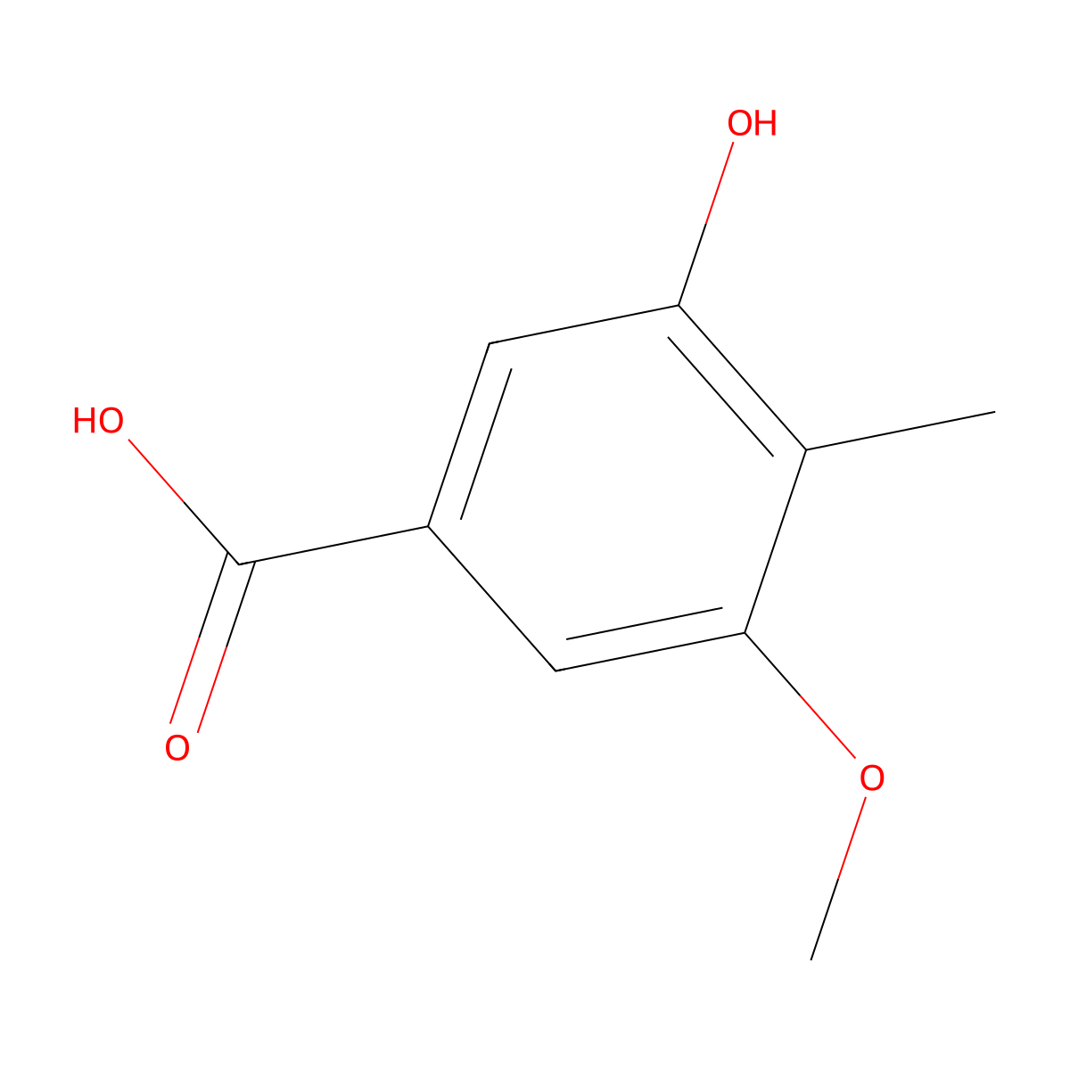 3-Hydroxy-5-methoxy-4-methylbenzoic acid molecular structure, CAS 72922-62-4