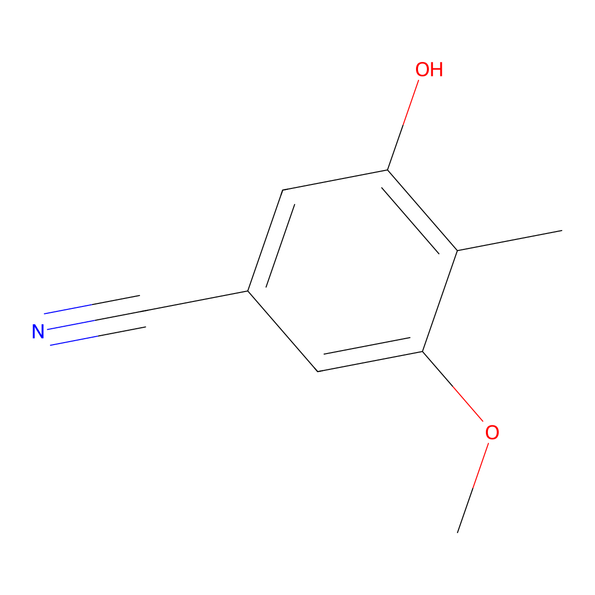 3-Hydroxy-5-methoxy-4-methylbenzonitrile molecular structure, CAS 72922-63-5