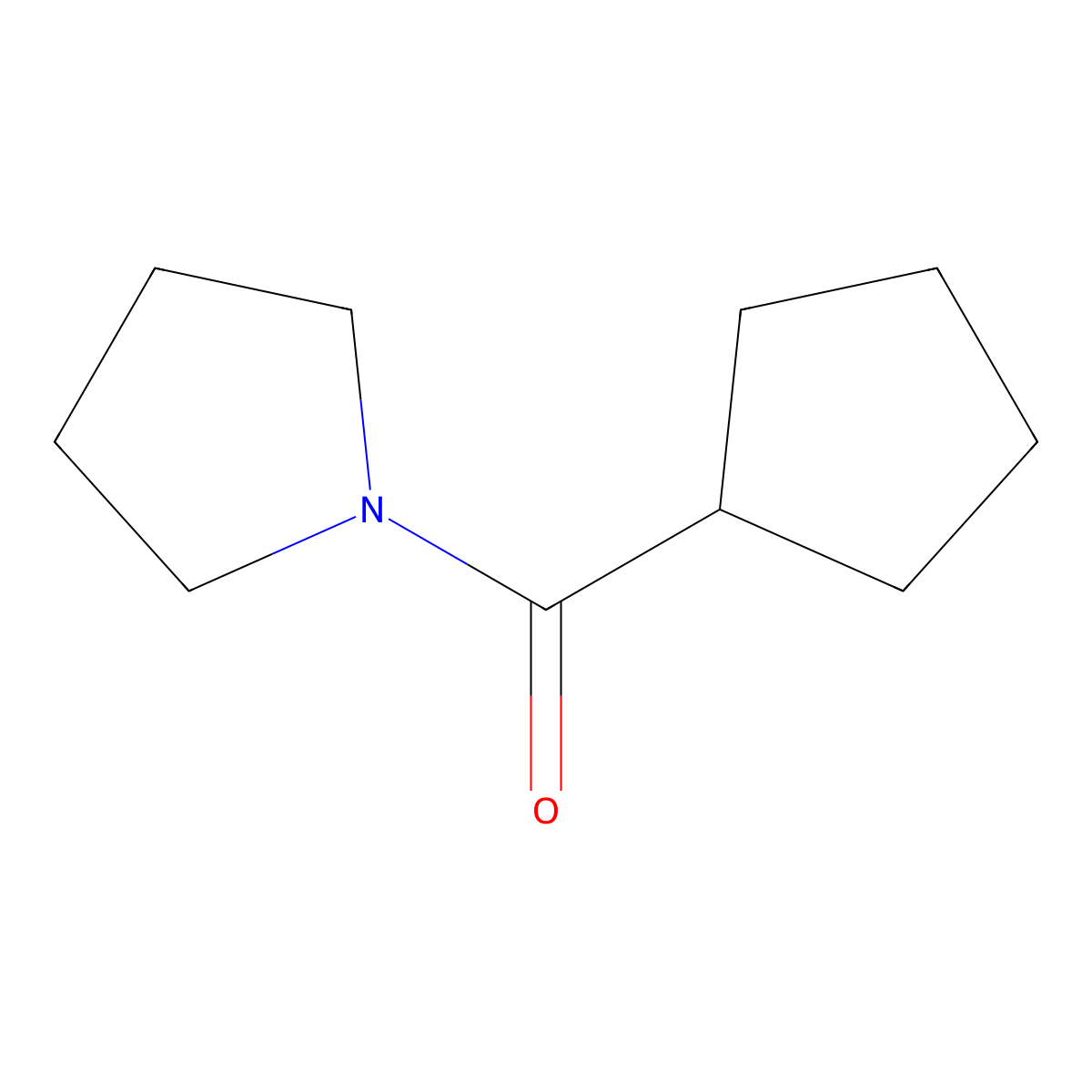 Cyclopentyl(pyrrolidin-1-yl)methanone molecular structure, CAS 72925-14-5