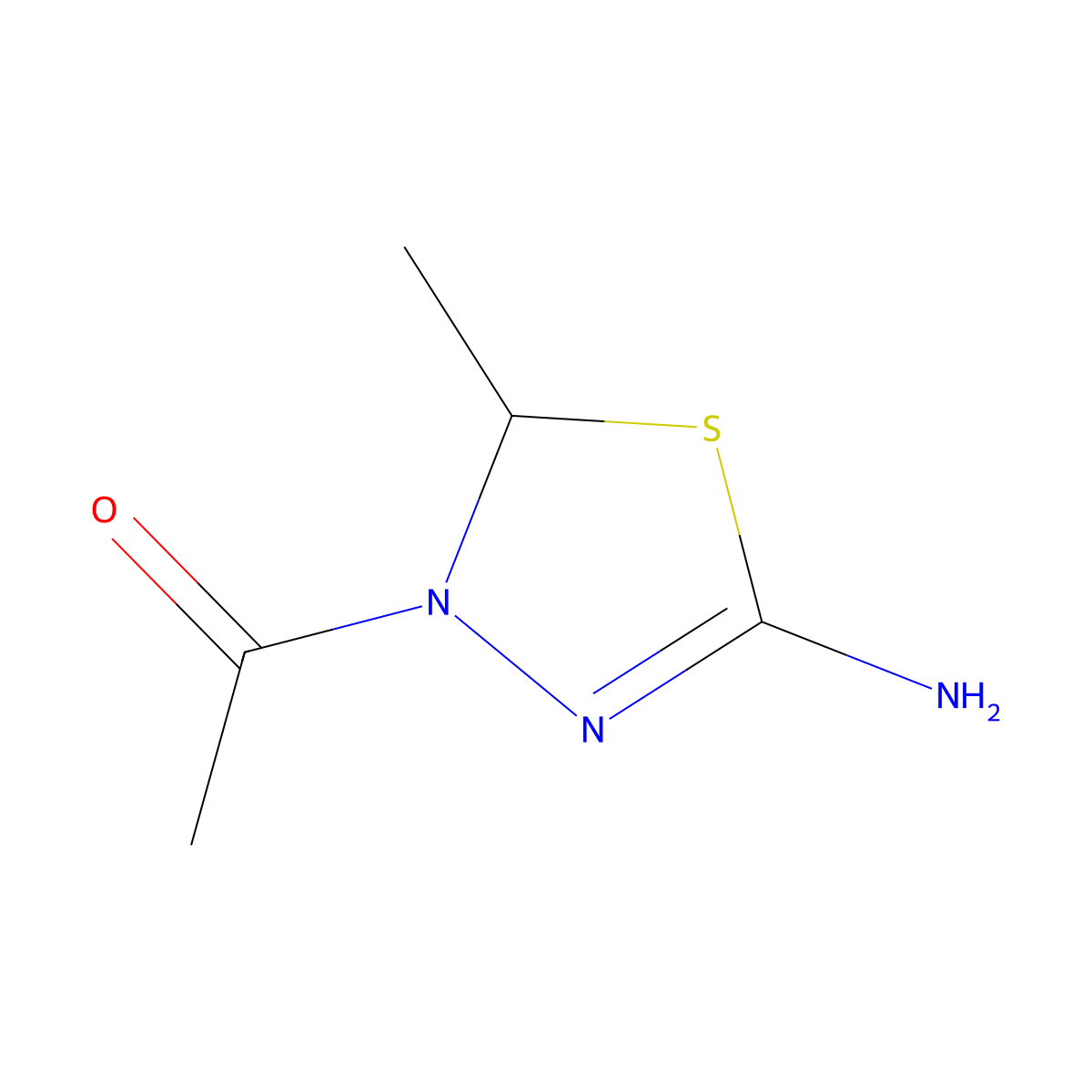 1-(5-Amino-2-methyl-[1,3,4]thiadiazol-3-yl)-ethanone molecular structure, CAS 72926-03-5