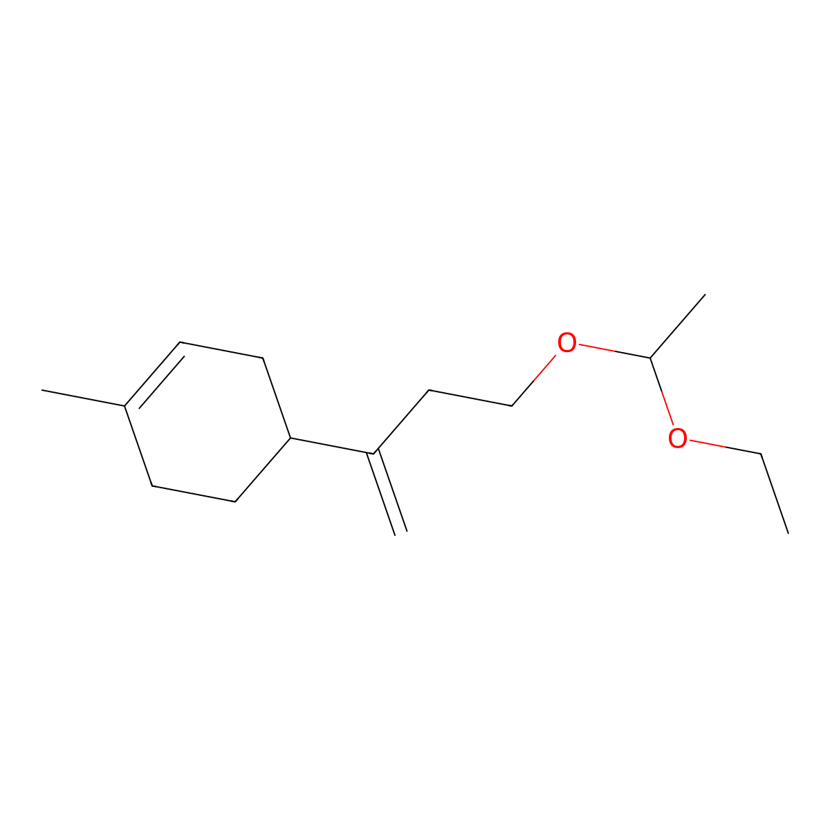 4-(3-(1-Ethoxyethoxy)-1-methylenepropyl)-1-methylcyclohexene molecular structure, CAS 72928-04-2