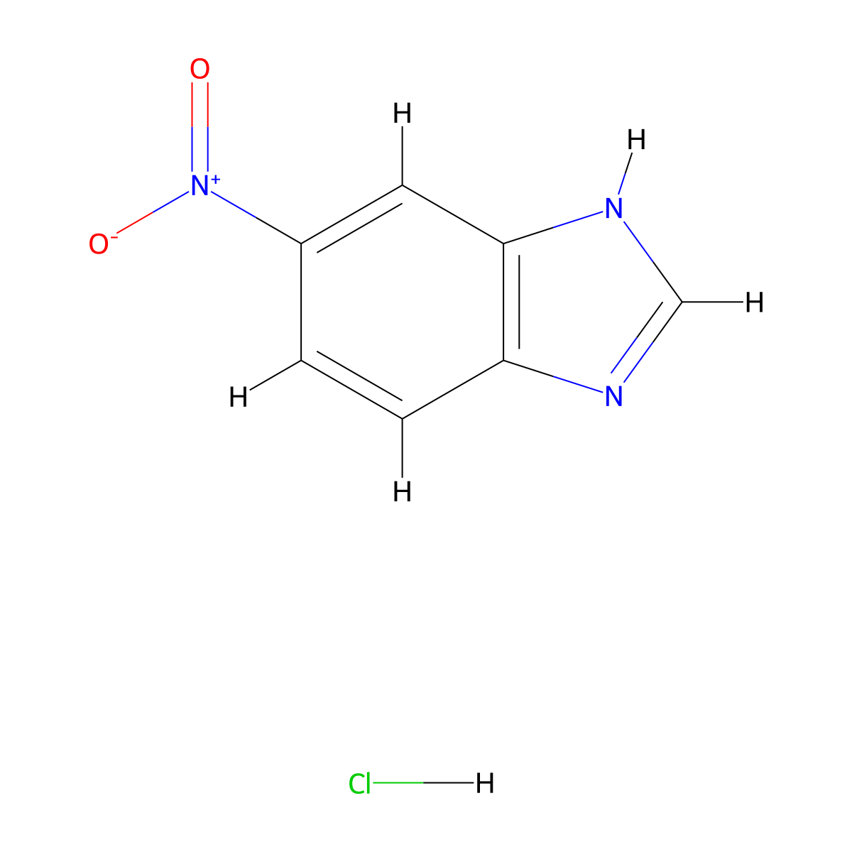 1H-Benzimidazole, 6-nitro-, hydrochloride (1:1) molecular structure, CAS 72928-09-7