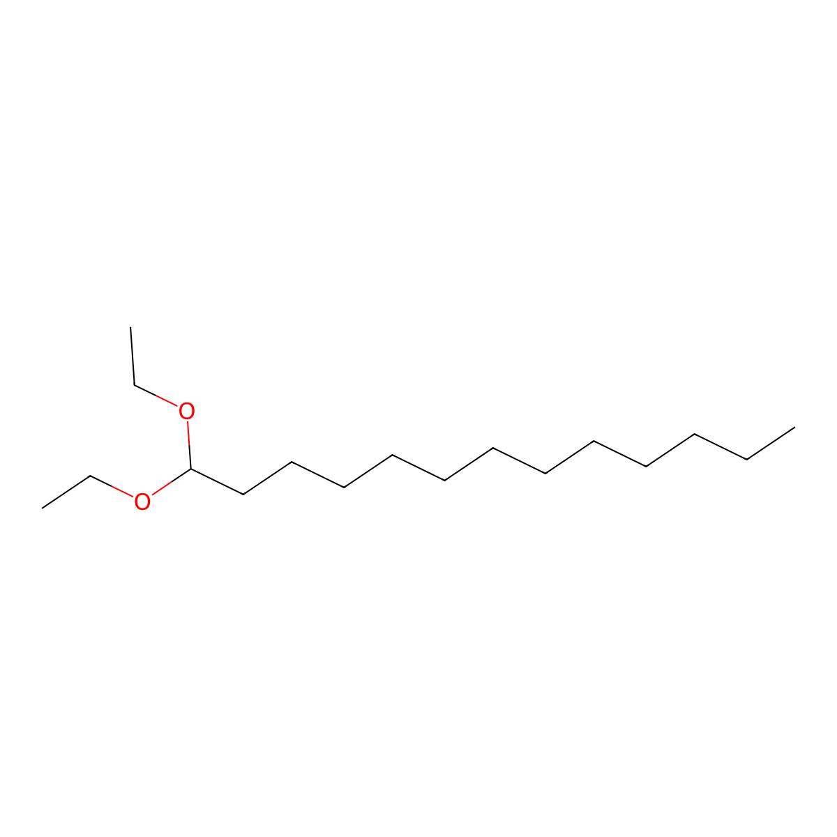 1,1-Diethoxytridecane molecular structure, CAS 72934-16-8