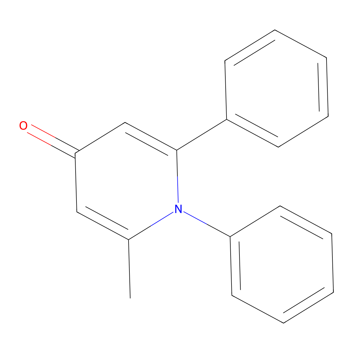 2-methyl-1,6-diphenyl-4(1H)-pyridinone molecular structure, CAS 7294-91-9