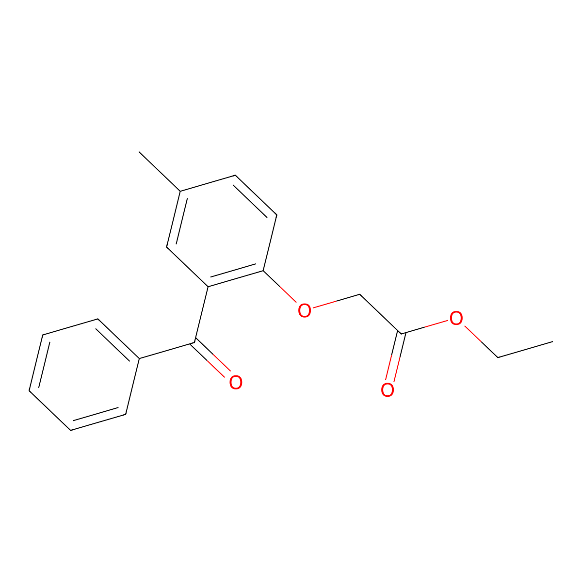 Acetic acid, (2-benzoyl-4-methylphenoxy)-, ethyl ester molecular structure, CAS 72942-62-2