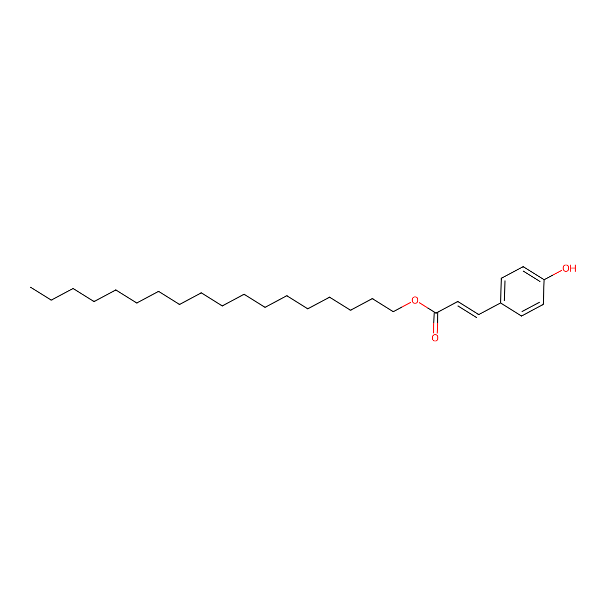 Octadecyl p-coumarate molecular structure, CAS 72943-88-5
