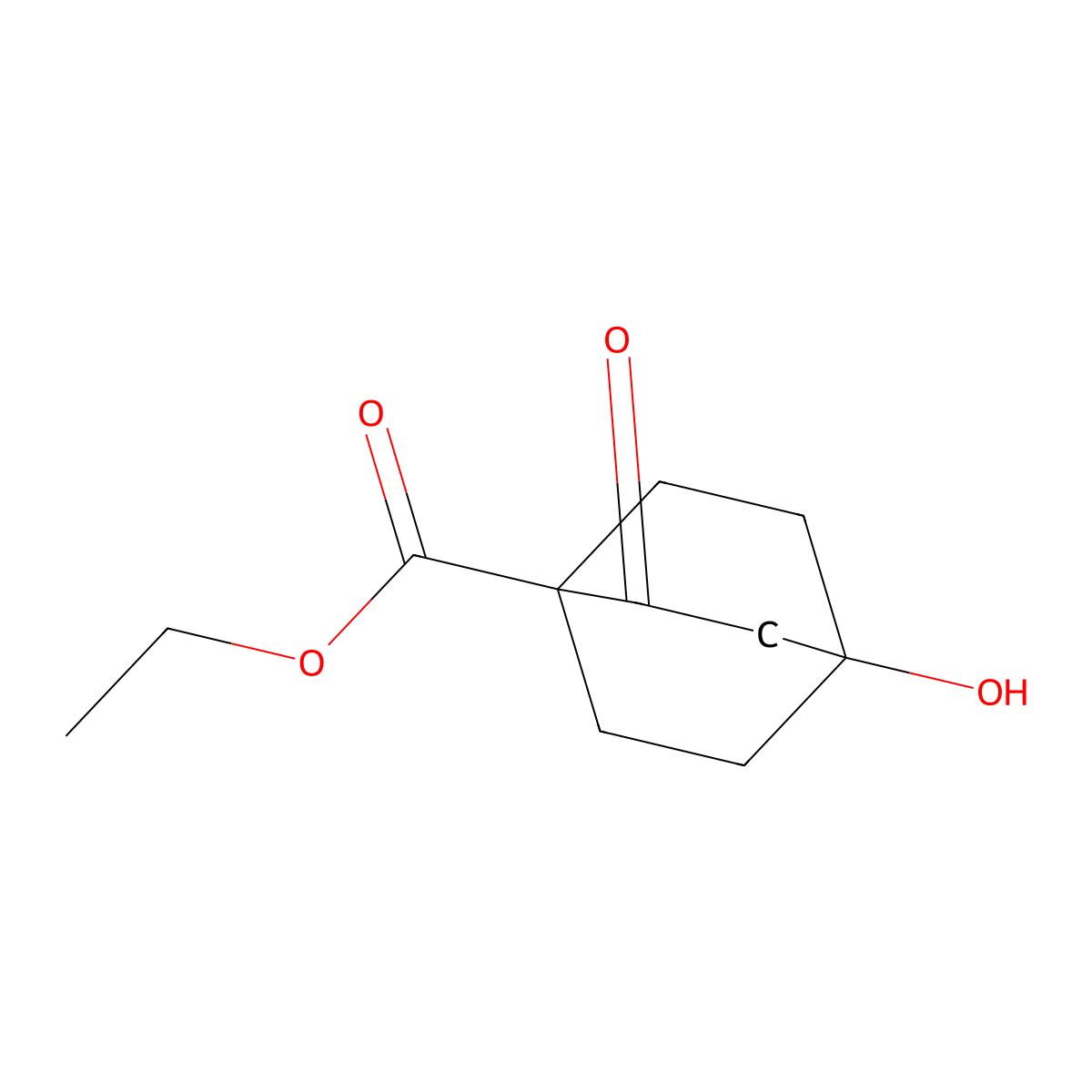 Ethyl 4-hydroxy-2-oxo-bicyclo[2.2.2]octane-1-carboxylate molecular structure, CAS 72948-76-6