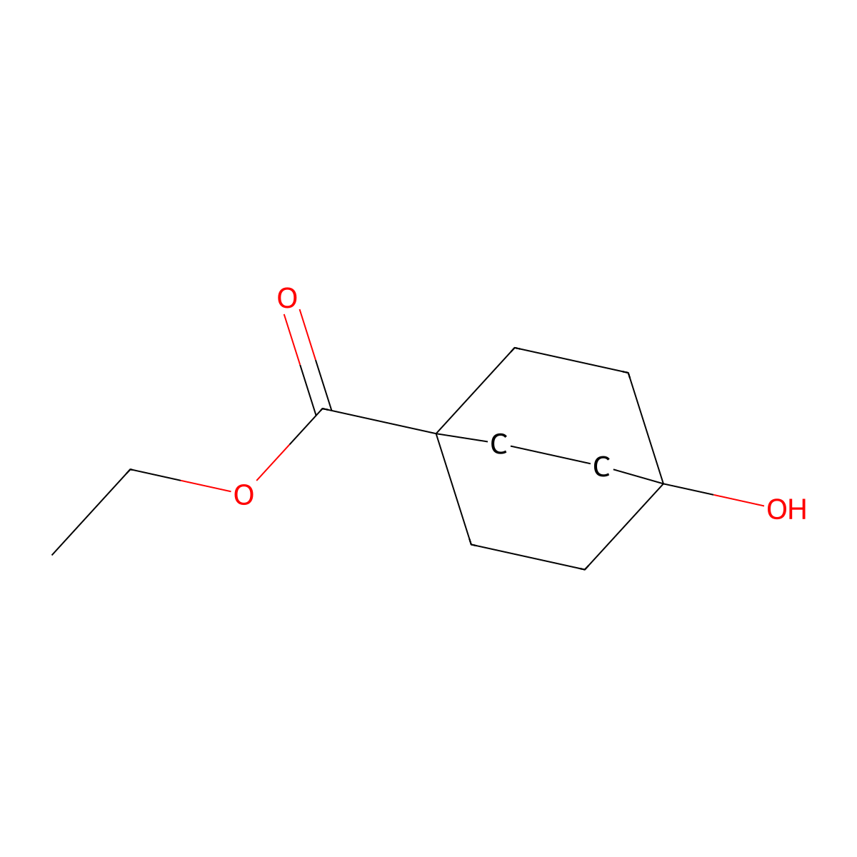 Ethyl 4-hydroxybicyclo[2.2.2]octane-1-carboxylate molecular structure, CAS 72948-78-8