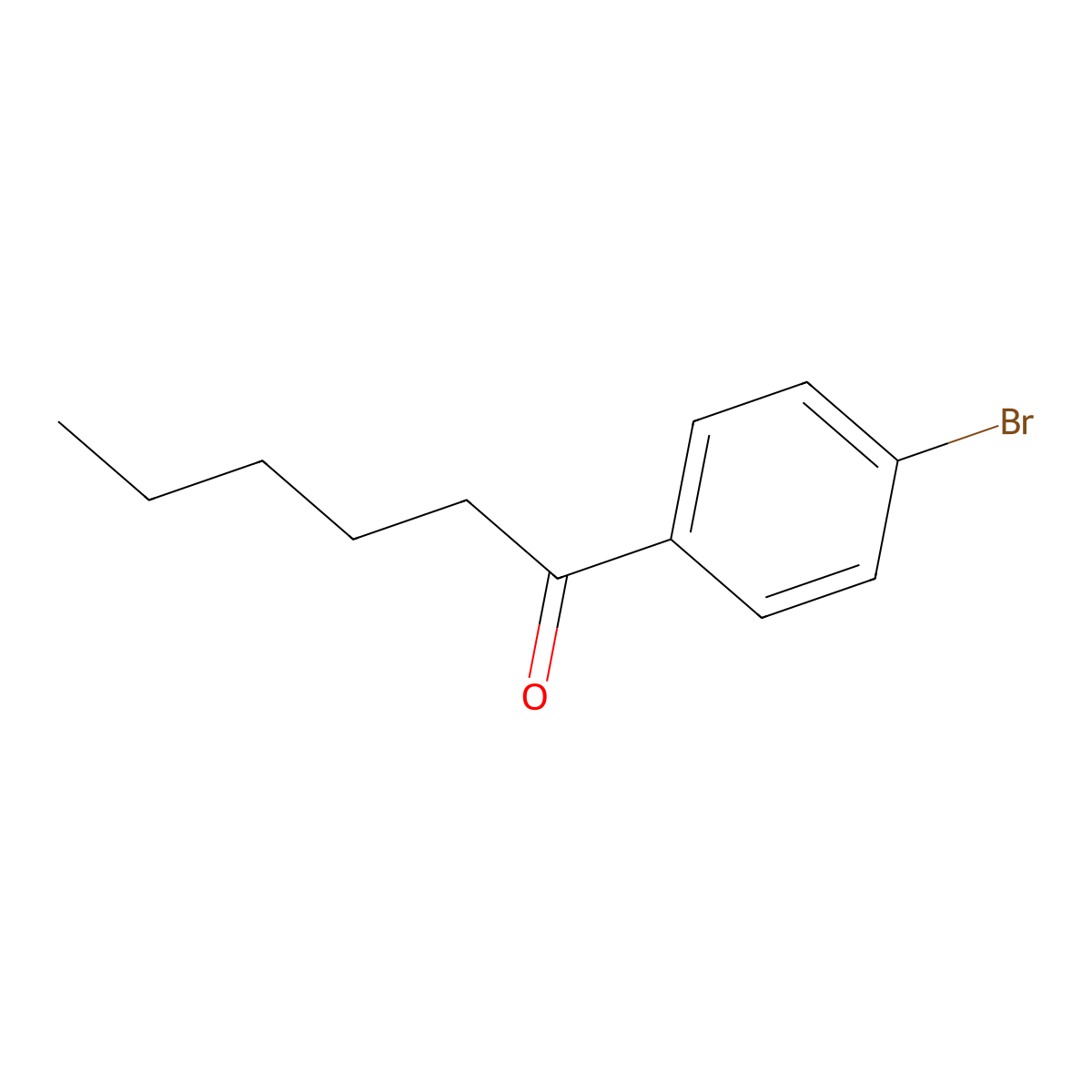 1-(4-Bromophenyl)hexan-1-one molecular structure, CAS 7295-46-7