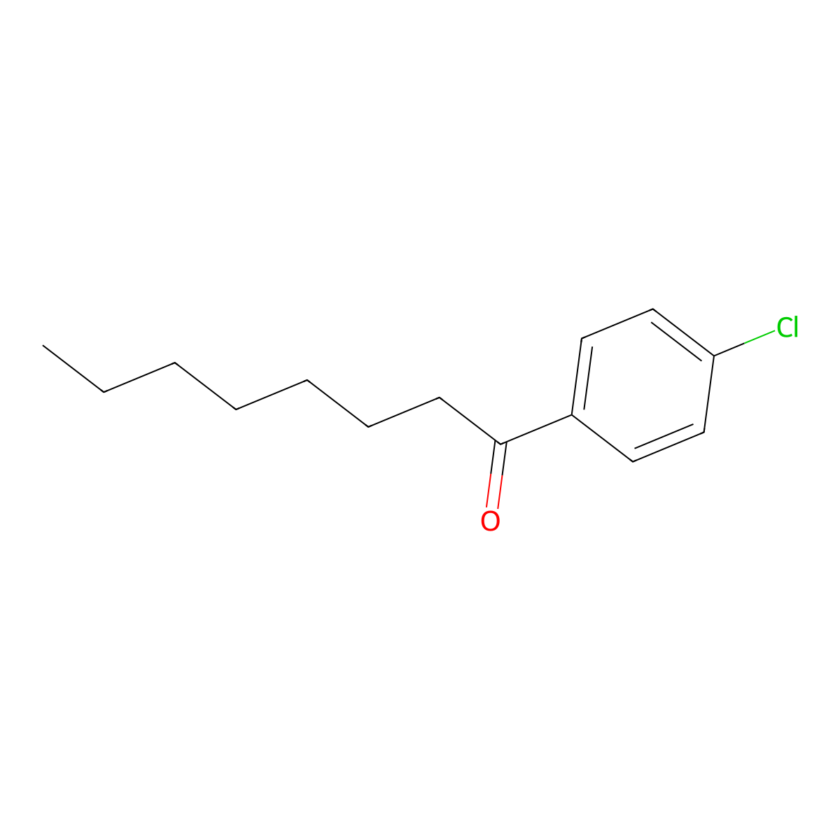 1-(4-Chlorophenyl)octan-1-one molecular structure, CAS 7295-52-5