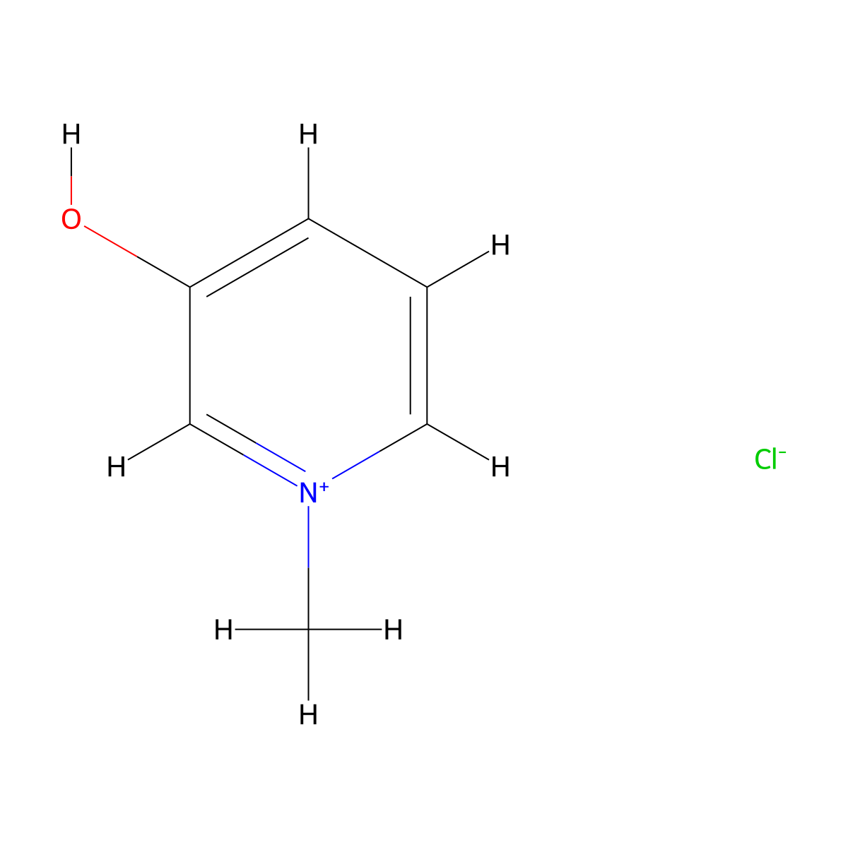 3-Hydroxy-1-methylpyridin-1-ium chloride molecular structure, CAS 7295-78-5