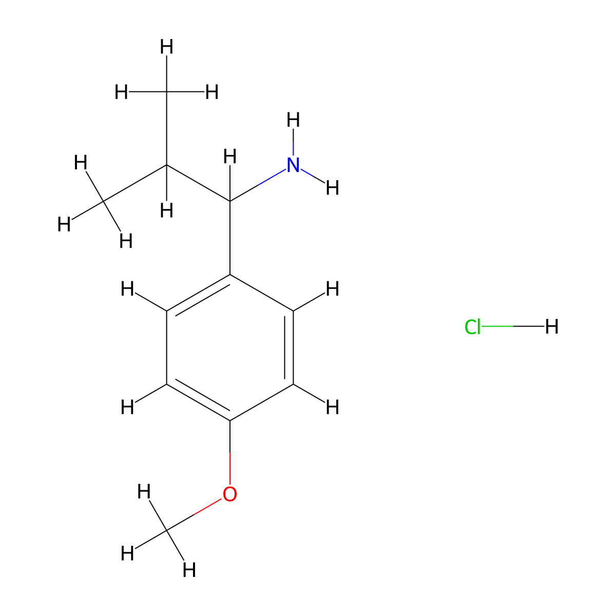 1-(4-Methoxyphenyl)-2-methylpropan-1-amine hydrochloride molecular structure, CAS 72954-90-6