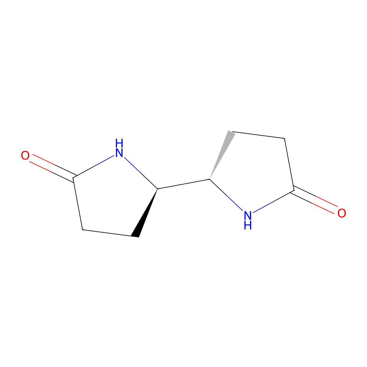 (5R)-5-[(2S)-5-oxopyrrolidin-2-yl]pyrrolidin-2-one molecular structure, CAS 72955-64-7