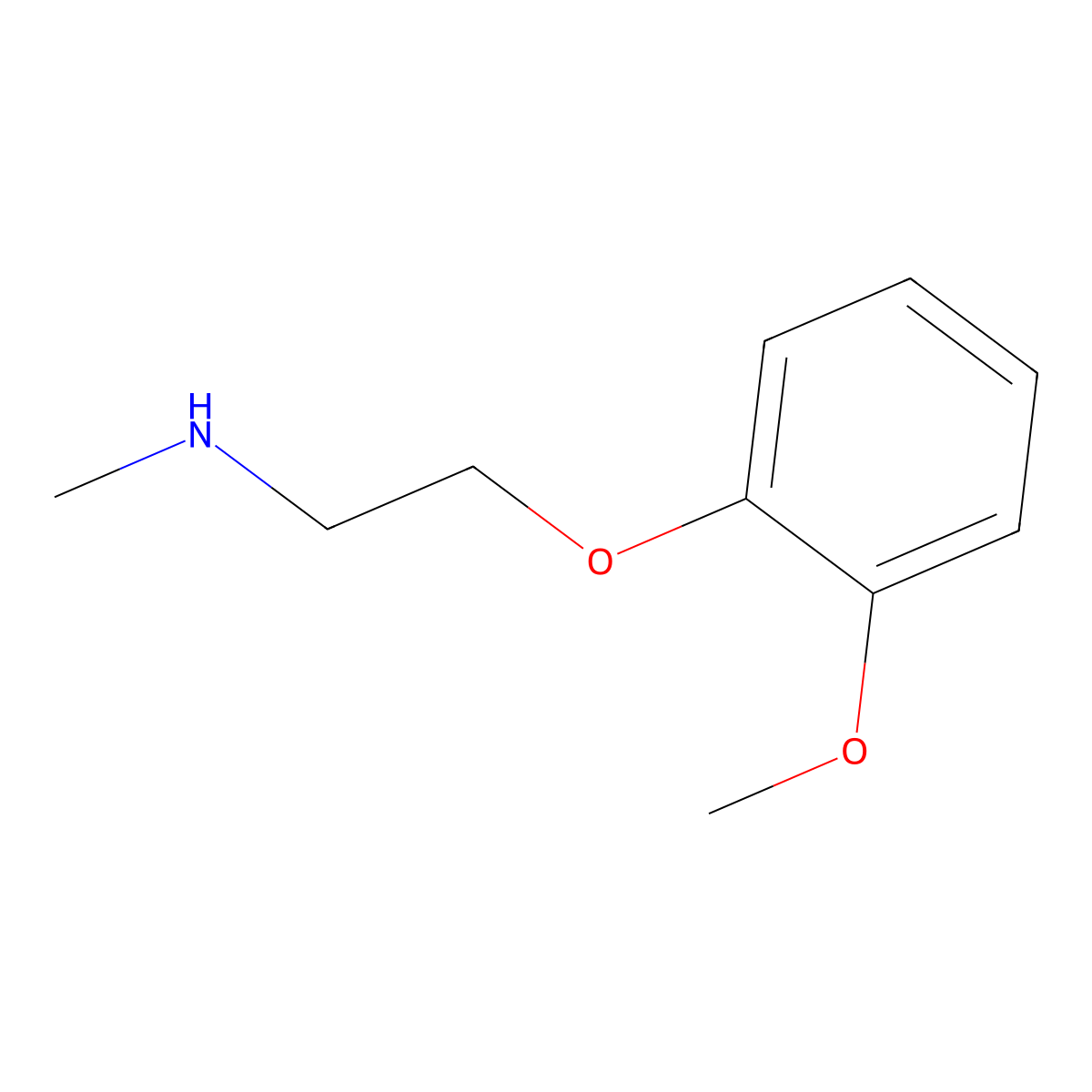 [2-(2-Methoxyphenoxy)ethyl](methyl)amine molecular structure, CAS 72955-82-9