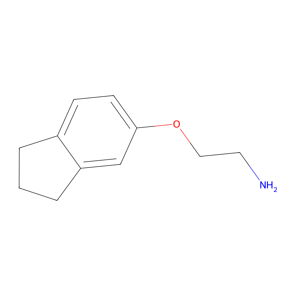 2-(2,3-dihydro-1H-inden-5-yloxy)ethanamine molecular structure, CAS 72955-84-1