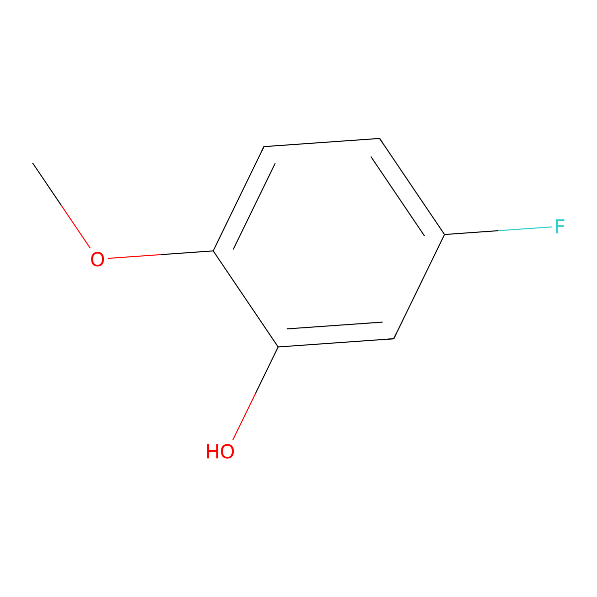 5-Fluoro-2-methoxyphenol molecular structure, CAS 72955-97-6