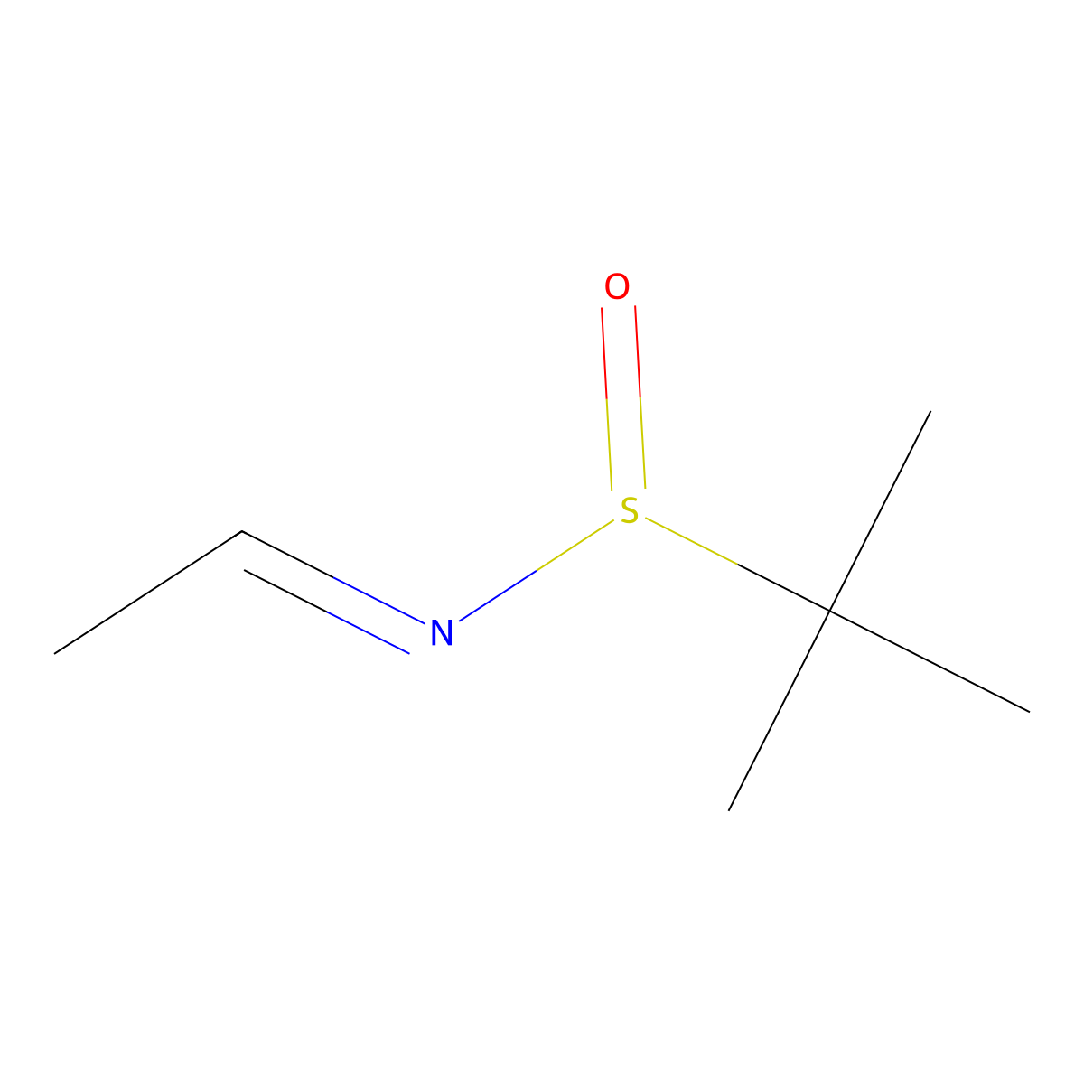 N-((1E)-ethylidene)-2-methylpropane-2-sulfinamide molecular structure, CAS 729559-09-5