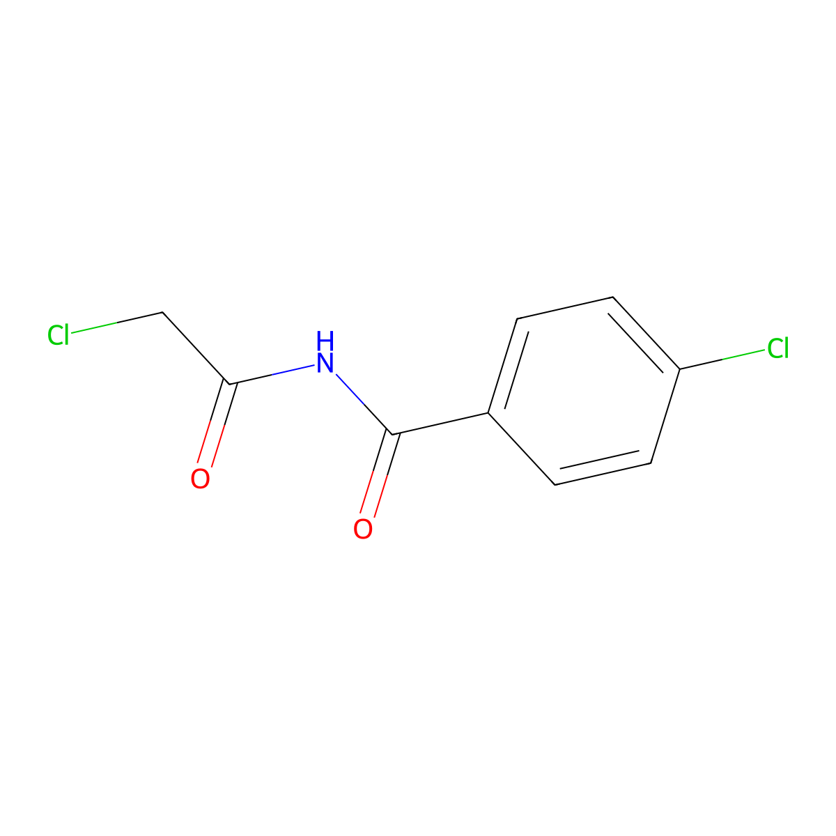 4-chloro-N-(2-chloroacetyl)benzamide molecular structure, CAS 729582-33-6