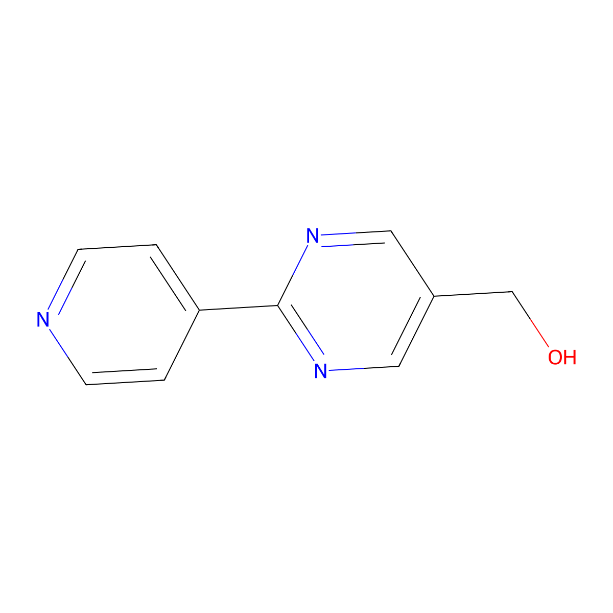 (2-(Pyridin-4-yl)pyrimidin-5-yl)methanol molecular structure, CAS 729589-44-0