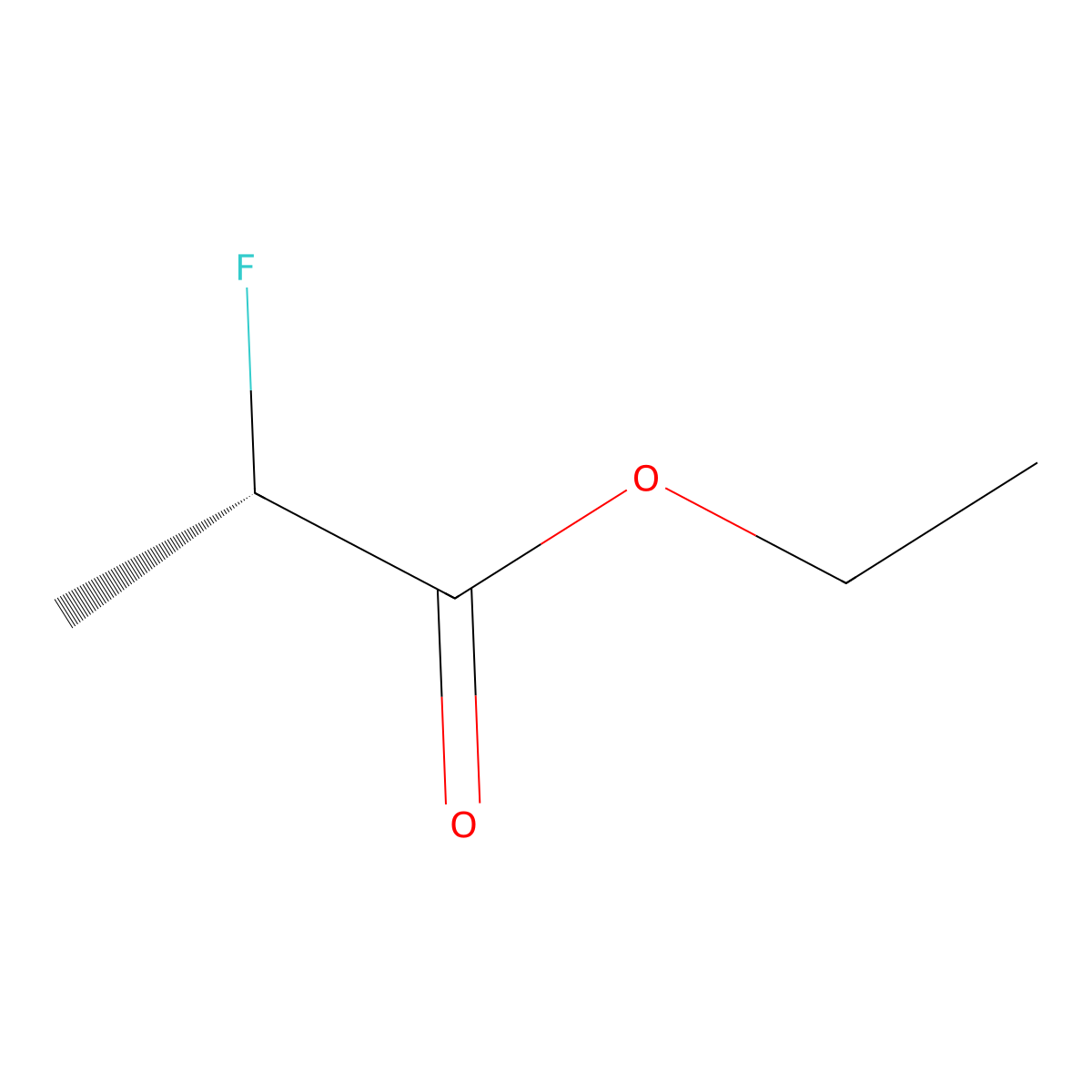 ethyl (2S)-2-fluoropropanoate molecular structure, CAS 72959-95-6
