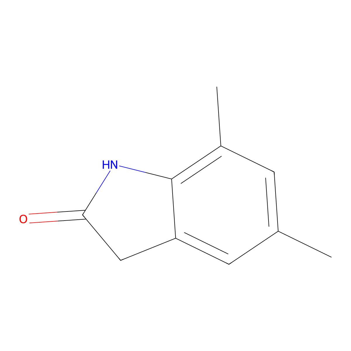 5,7-Dimethyl-1,3-dihydro-2H-indol-2-one molecular structure, CAS 729598-50-9