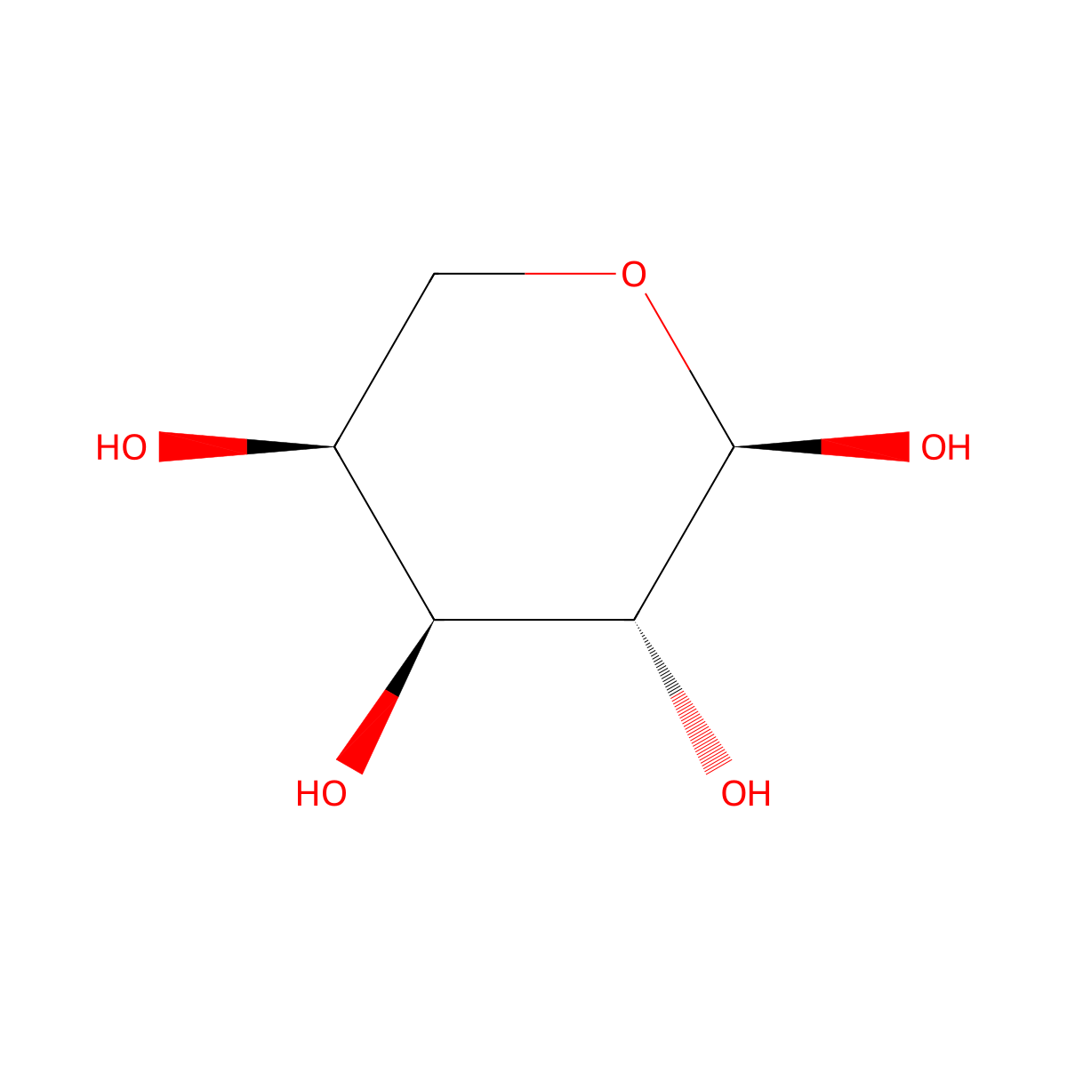 alpha-L-arabinopyranose molecular structure, CAS 7296-55-1