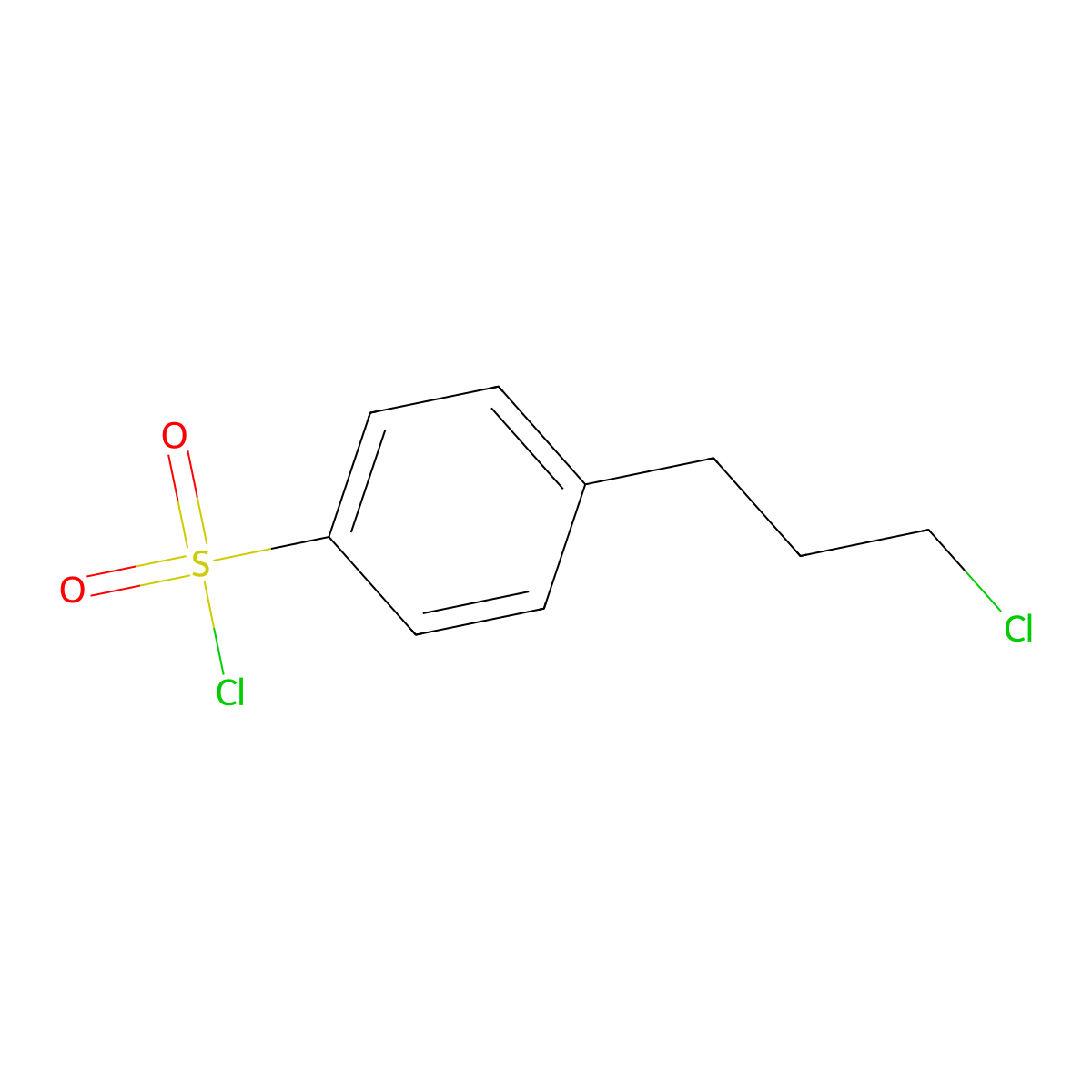 4-(3-Chloropropyl)benzenesulfonyl chloride molecular structure, CAS 7296-67-5