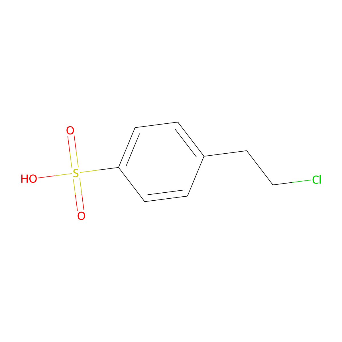 4-(2-chloroethyl)benzenesulfonic Acid molecular structure, CAS 7296-73-3
