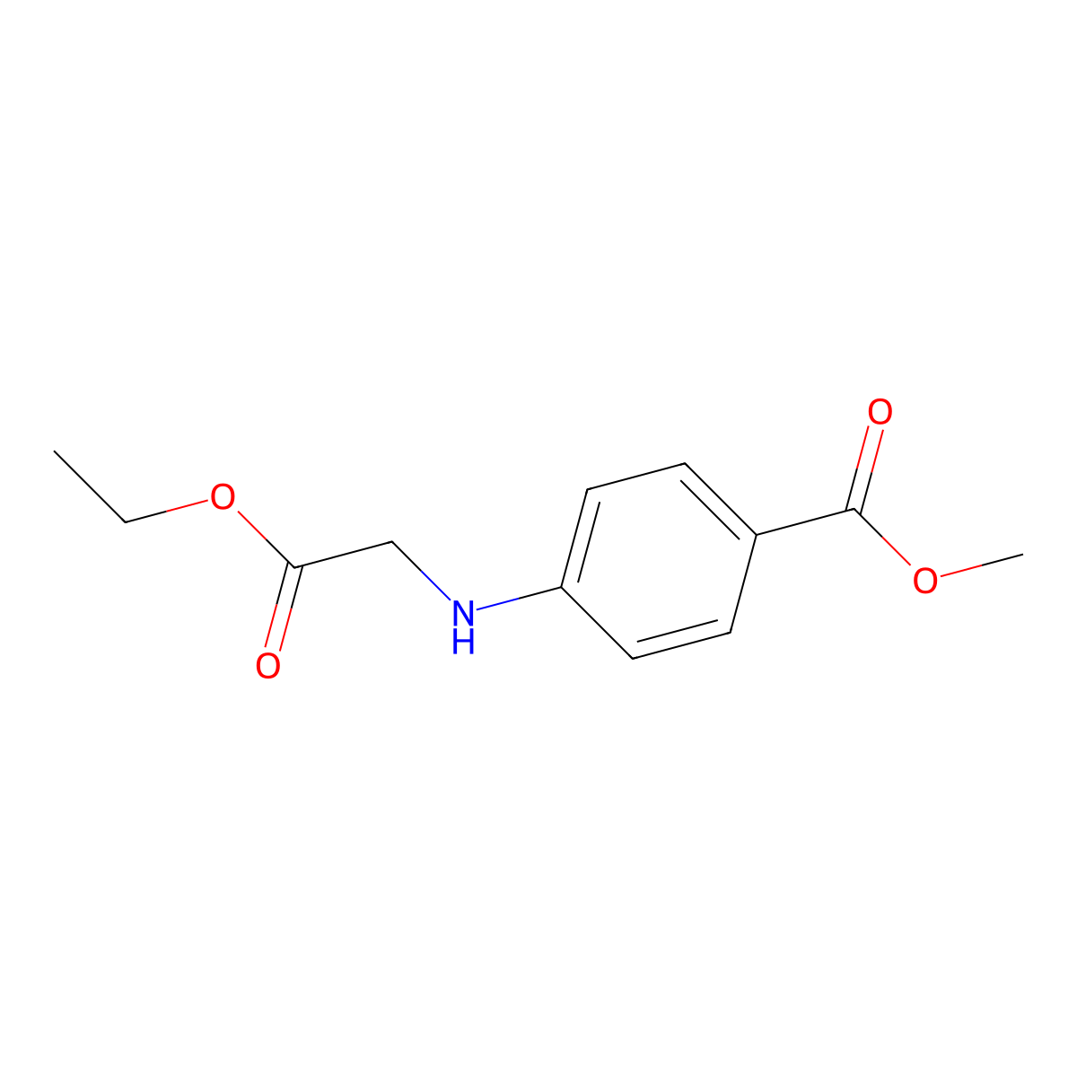 Benzoic acid, 4-[(2-ethoxy-2-oxoethyl)amino]-, methyl ester molecular structure, CAS 729600-41-3