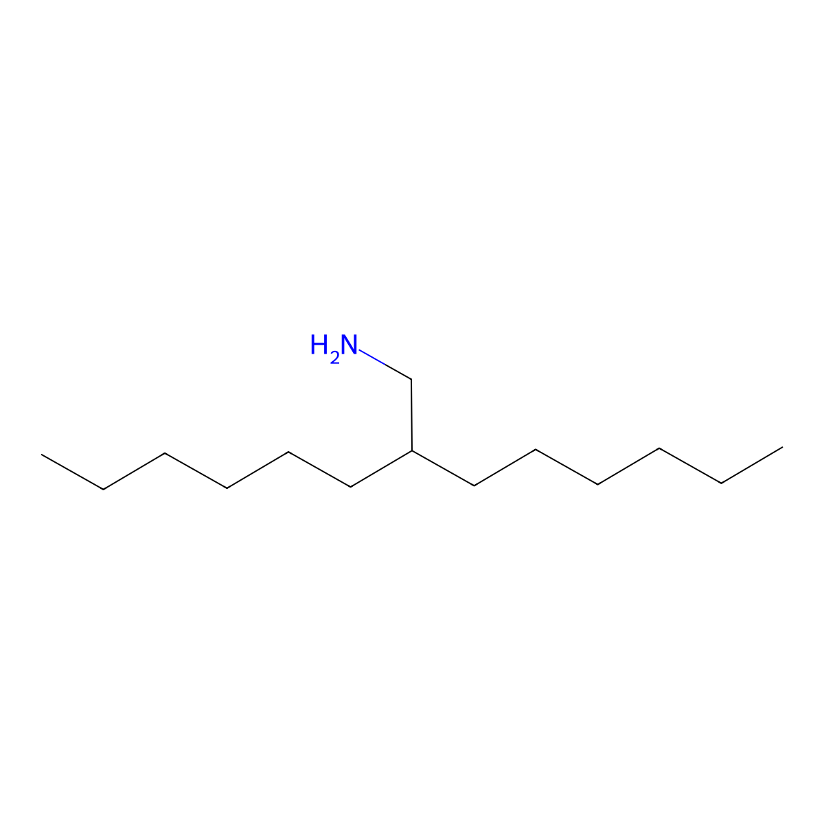 2-Hexyloctyl amine molecular structure, CAS 729610-40-6