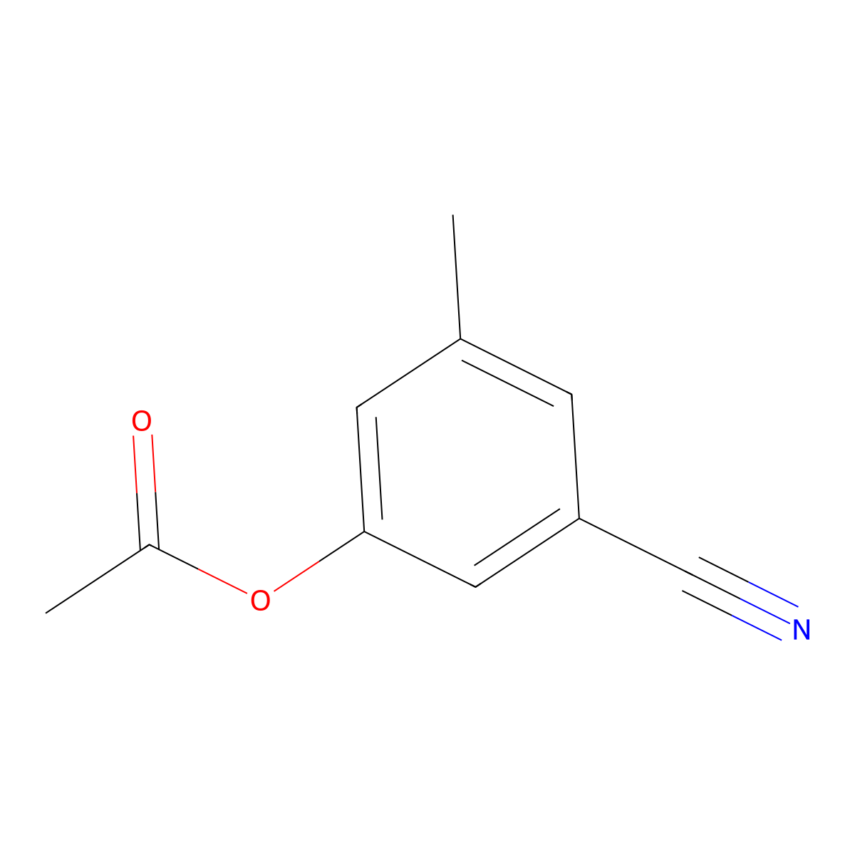 Benzonitrile, 3-(acetyloxy)-5-methyl-(9CI) molecular structure, CAS 729613-60-9