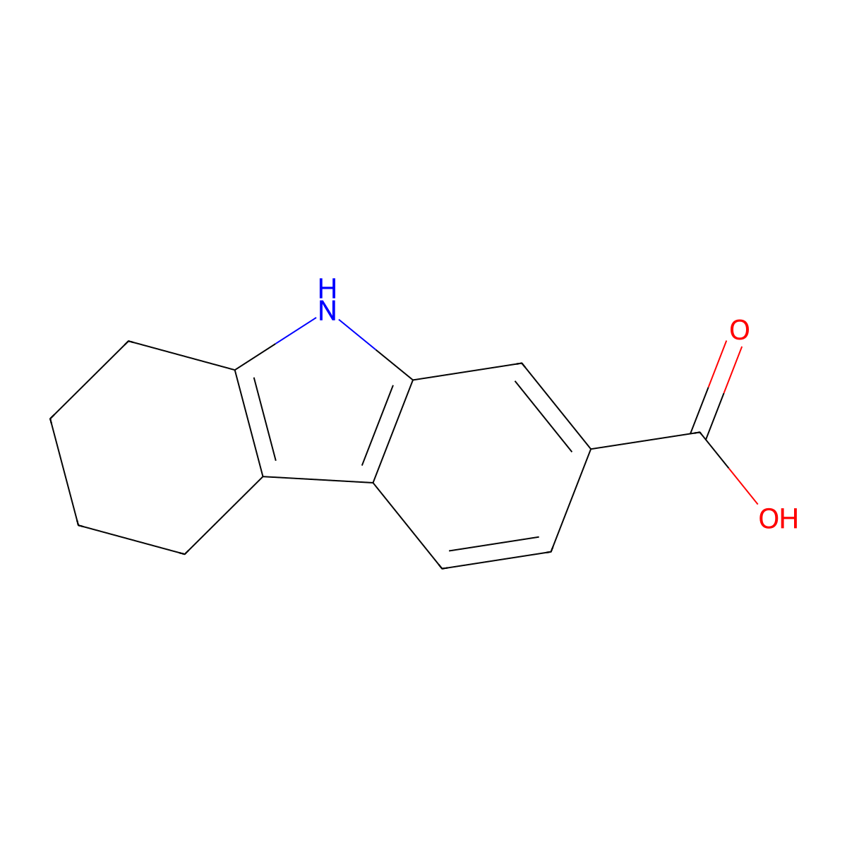 2,3,4,9-tetrahydro-1H-carbazole-7-carboxylic acid molecular structure, CAS 729613-71-2