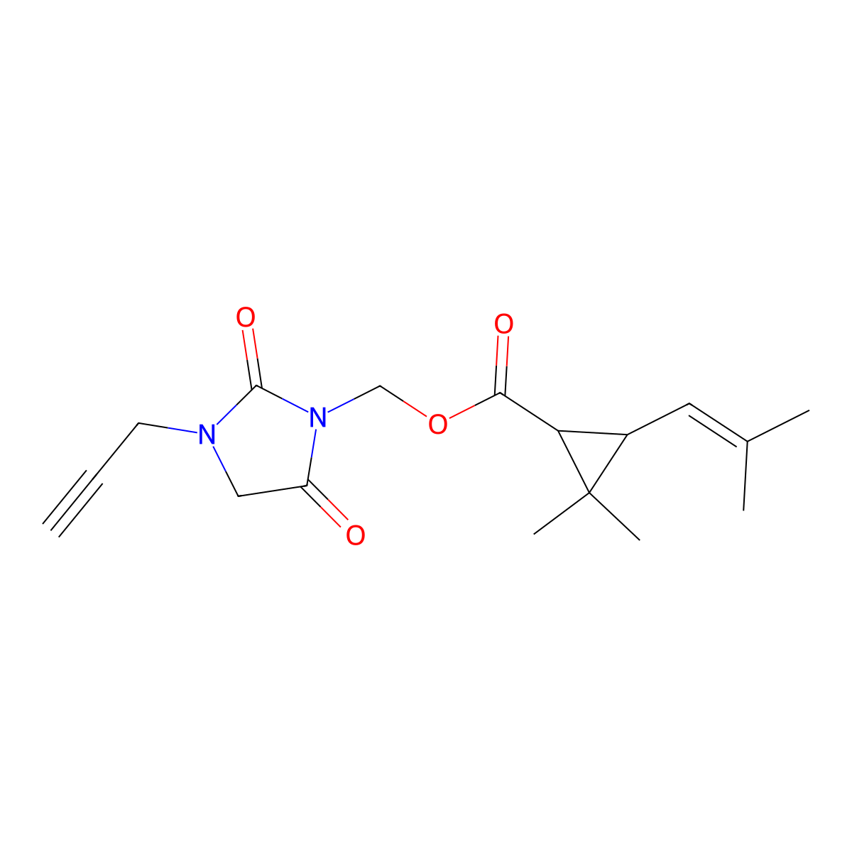 Imiprothrin molecular structure, CAS 72963-72-5