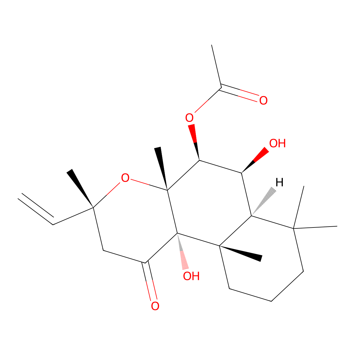 [(3R,4aR,5S,6S,6aS,10aS,10bS)-3-ethenyl-6,10b-dihydroxy-3,4a,7,7,10a-pentamethyl-1-oxo-5,6,6a,8,9,10-hexahydro-2H-benzo[f]chromen-5-yl] acetate molecular structure, CAS 72963-77-0