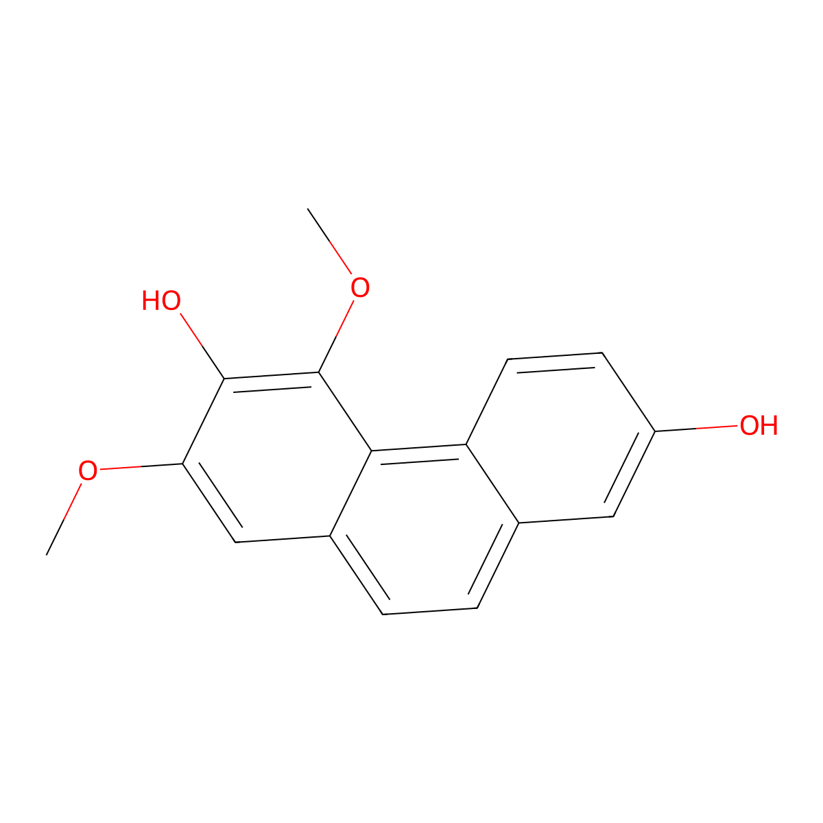 3,7-Dihydroxy-2,4-dimethoxyphenanthrene molecular structure, CAS 72966-94-0