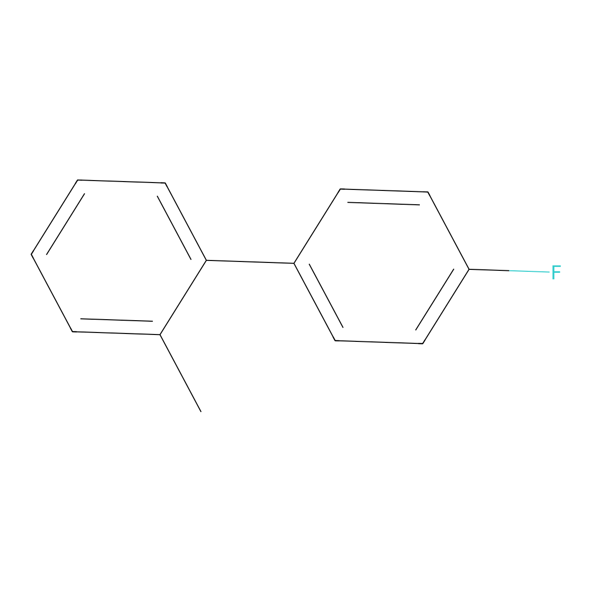 4-Fluoro-2'-methyl-1,1'-biphenyl molecular structure, CAS 72968-86-6
