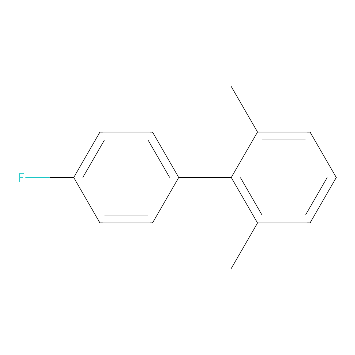 4'-Fluoro-2,6-dimethyl-1,1'-biphenyl molecular structure, CAS 72968-89-9