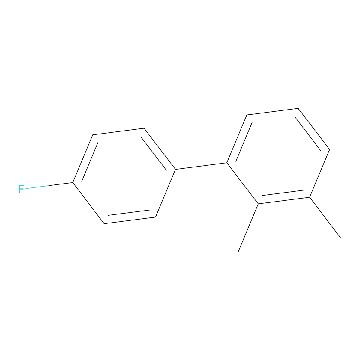4'-Fluoro-2,3-dimethyl-1,1'-biphenyl molecular structure, CAS 72968-90-2