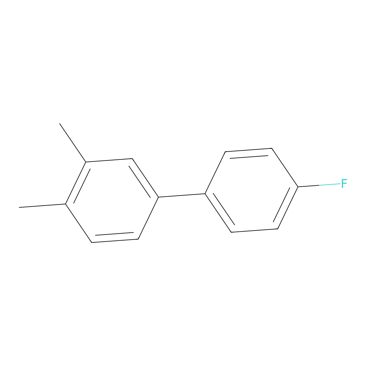 4'-Fluoro-3,4-dimethyl-1,1'-biphenyl molecular structure, CAS 72968-91-3