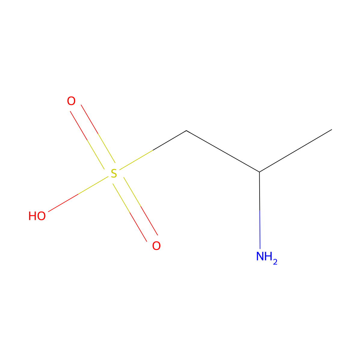 2-Amino-1-propanesulfonic acid molecular structure, CAS 7297-06-5