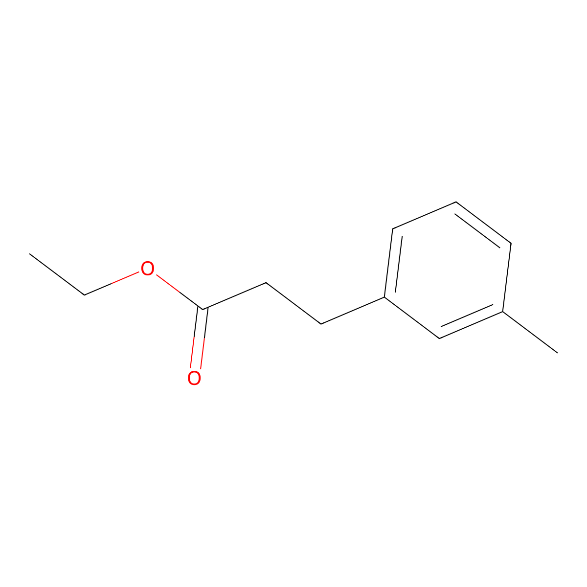 Ethyl 3-(3-methylphenyl)propanoate molecular structure, CAS 7297-13-4