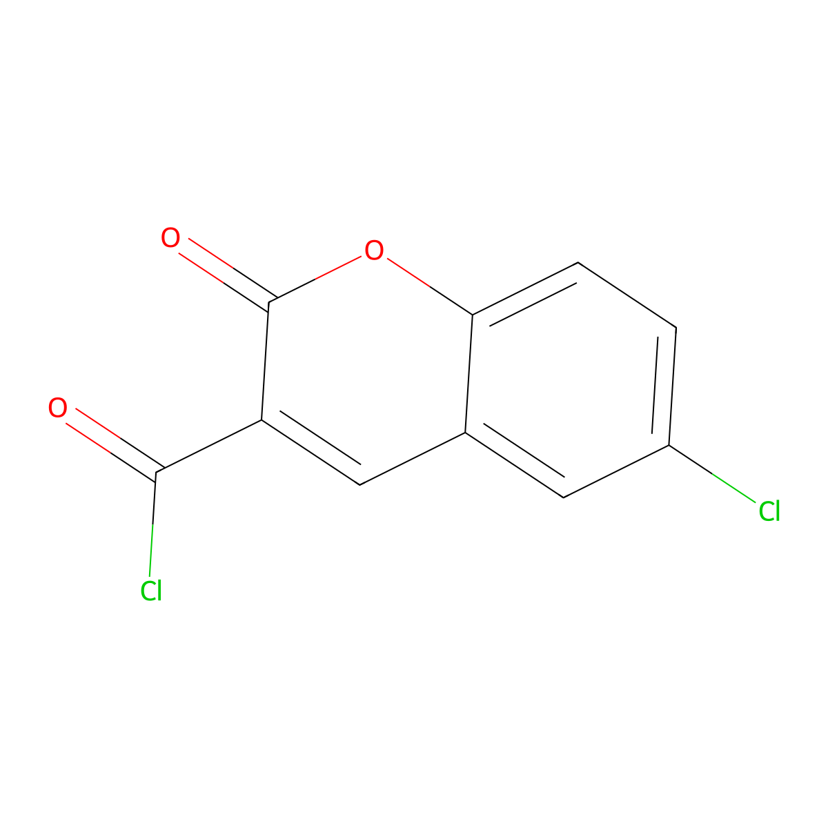 6-Chloro-2-oxo-2H-chromene-3-carbonyl chloride molecular structure, CAS 72973-49-0