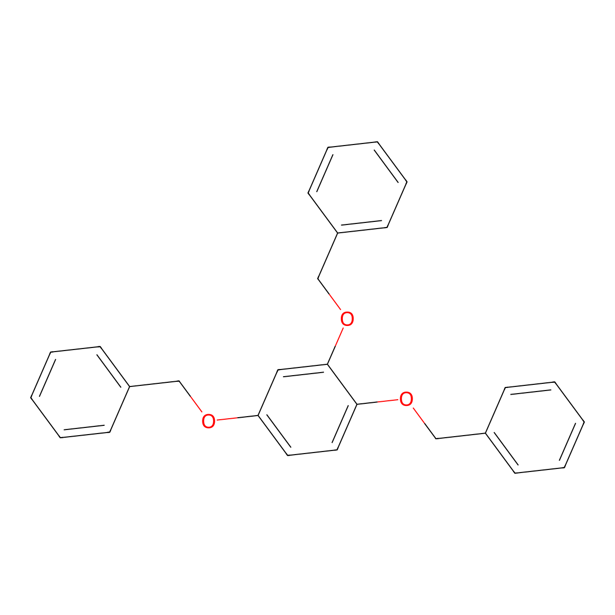 1,2,4-Tribenzyloxybenzene molecular structure, CAS 7298-33-1