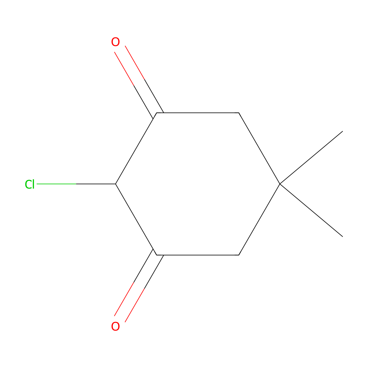 Chlorodimedone molecular structure, CAS 7298-89-7